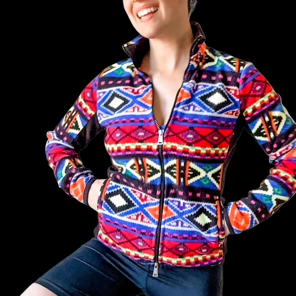 Ralph Lauren Multicolor Geometric Teddy Jacket